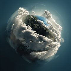 earth and clouds