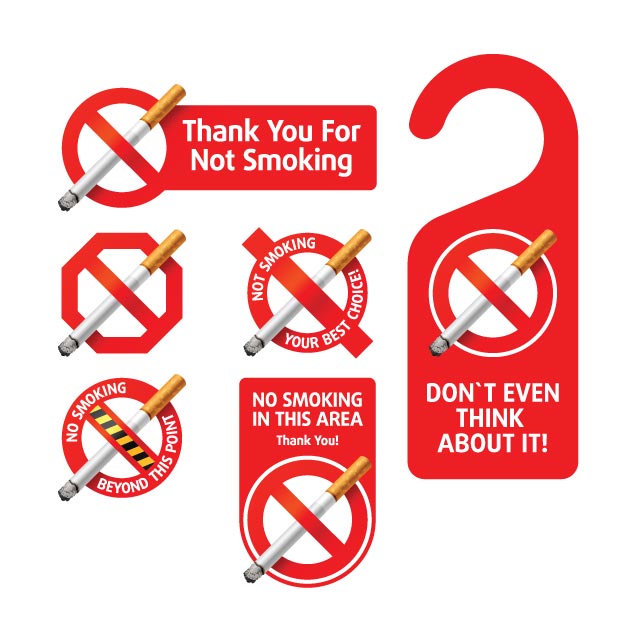 دانلود وکتور لیبل سیگار کشیدن ممنوع