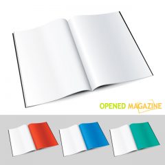 دانلود طرح لایه باز کتاب باز با ورق های سفید زیبا