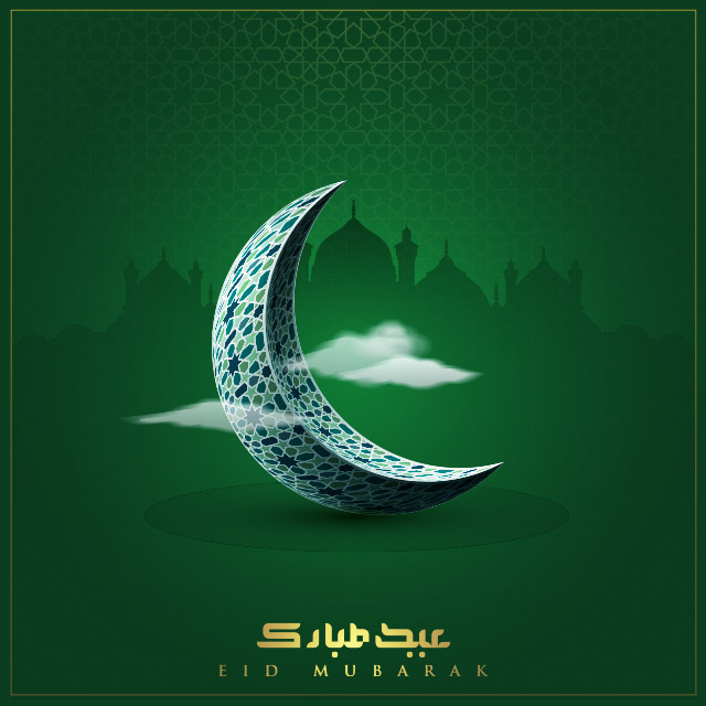 طرح گرافیکی ماه مبارک رمضان با رنگبندی سبز