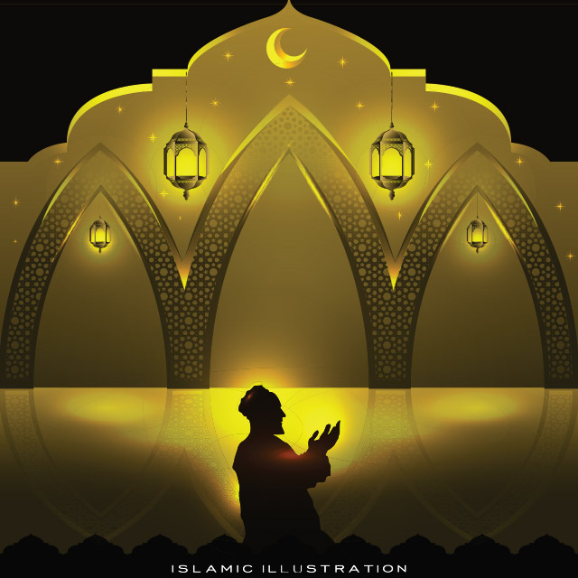 دانلود تصویر وکتور لایه باز ماه رمضان