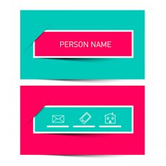 دانلود طرح لایه باز کارت ویزیت شخصی شرکتی با تم رنگ صورتی و آبی