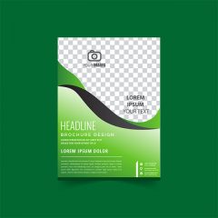 دانلود وکتور لایه باز کاتالوگ سبز رنگ با طراحی ویژه و خاص