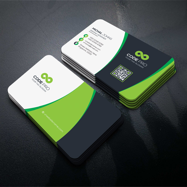 دانلود کارت ویزیت تجاری در 4 رنگ PSD لایه باز