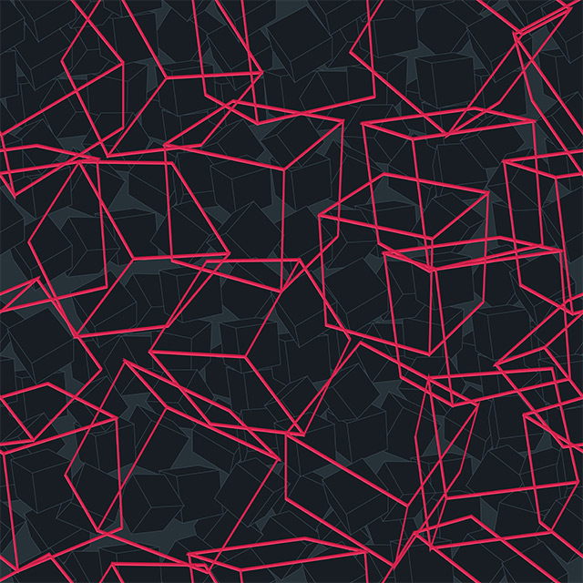 دانلود وکتور پس زمینه ابسترکت با رنگ مشکی و مربع های قرمز