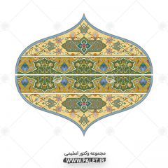وکتور طرح اسلیمی و تذهیب هنر اسلامی