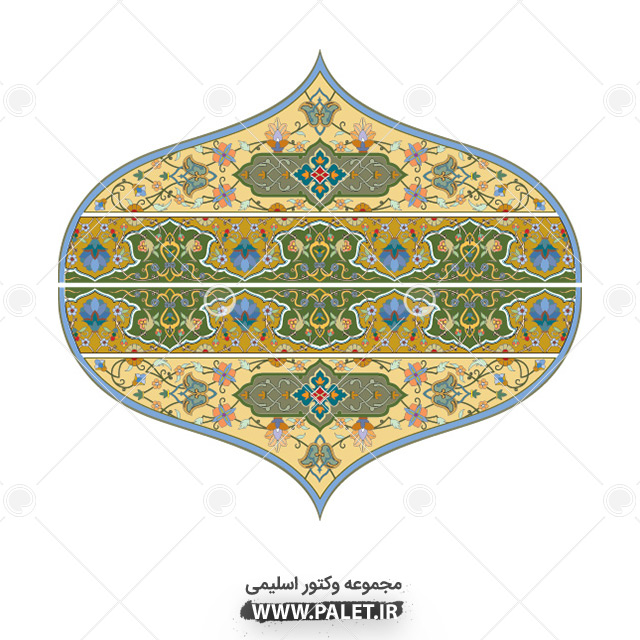 وکتور طرح اسلیمی و تذهیب هنر اسلامی