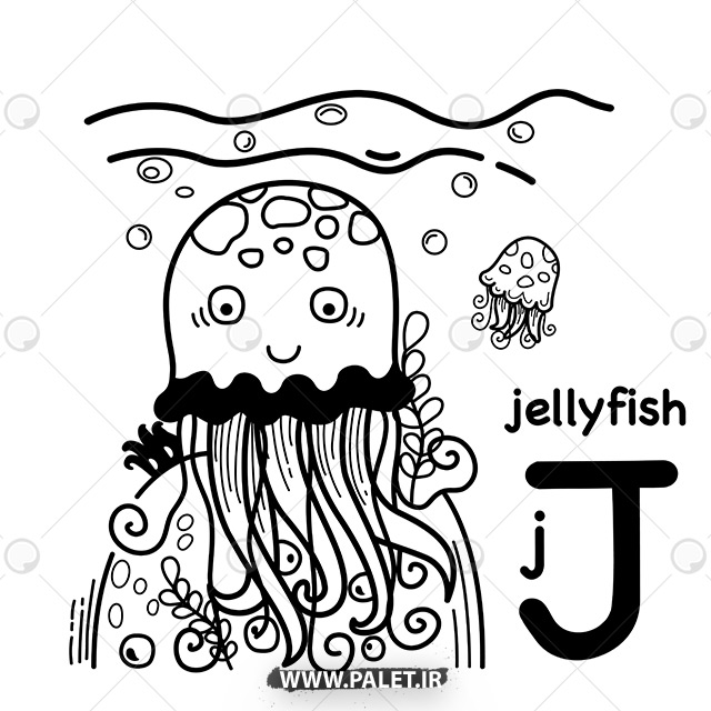 دانلود وکتور سایه گرافیکی تصویر عروس دریایی