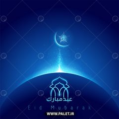 طرح لايه باز وکتور کارت تبریک عید اسلامی
