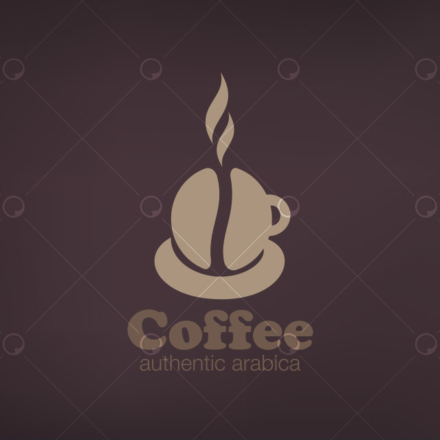 دانلود وکتور لوگو قهوه و کافه با رنگ قهوه ای