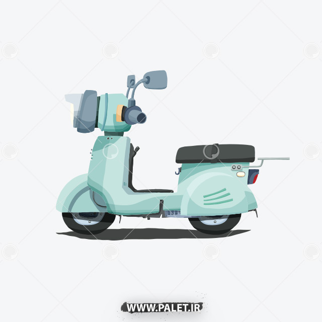 دانلود طرح وکتور موتور سیکلت کارتونی کلاسیک