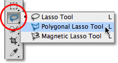 انتخاب Polygonal Lasso Tool