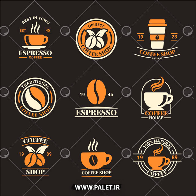 لوگو لایه باز مخصوص قهوه فروشی