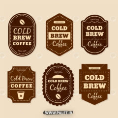طرح لایه باز لیبل قهوه فروشی 2021