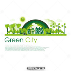 وکتور شهر سبز زیبا 2021