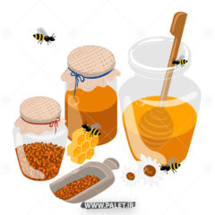 وکتور عسل و گرده عسل