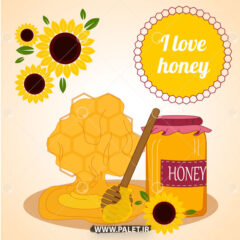 وکتور محصولات زنبور عسل