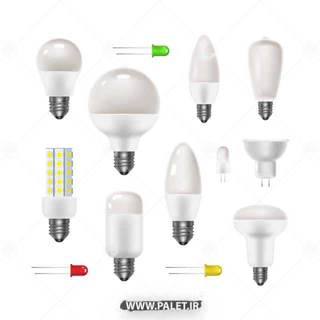 دانلود وکتور لامپ در طرح متنوع