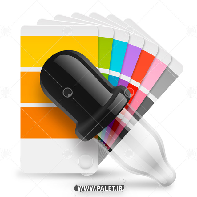 دانلود وکتور طیف رنگی و رنگ چکان