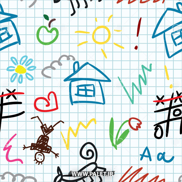 دانلود وکتور نقاشی کودکانه برای مهدکودک