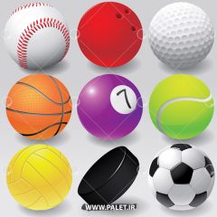 دانلود وکتور توپ های ورزشی با کیفیت