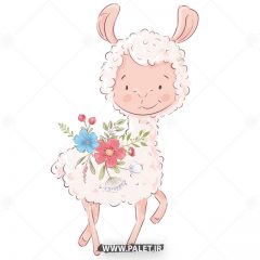 دانلود وکتور گوسفند سفید کارتونی