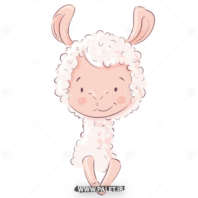 دانلود وکتور کارتونی گوسفند ناقلا زیبا