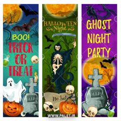 دانلود سه طرح وکتور پوستر برای هالووین