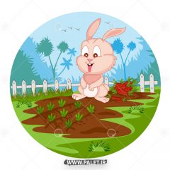 دانلود وکتور خرگوش ملوس کارتونی