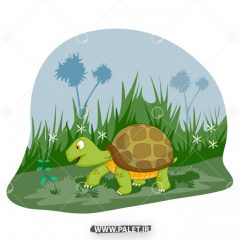 دانلود وکتور لاکپشت کارتونی گرافیکی