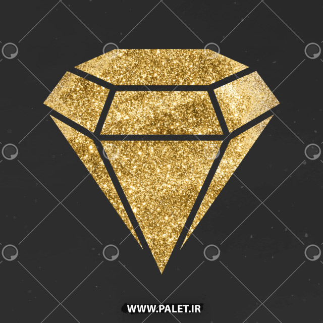 دانلود وکتور الماس طلایی زیبا