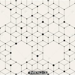 پترن طرح شش ضلعی با نقطه‌های مشکی