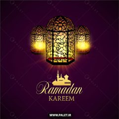 وکتور لایه باز فانوس‌های زیبا ماه رمضان
