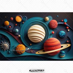 دانلود طرح کارتونی سه بعدی و زیبا از منظومه شمسی