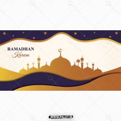 دانلود وکتور ماه رمضان با طرح گنبد و رنگ‌های متنوع