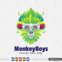 دانلود لوگو تجاری طرح میمون سبز