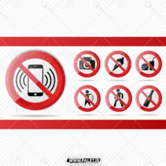 وکتور استفاده از تلفن همراه ممنوع
