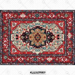 وکتور لایه باز فرش ایرانی با طرح سنتی