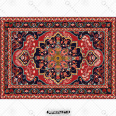 وکتور طرح نقش فرش ایرانی زیبا