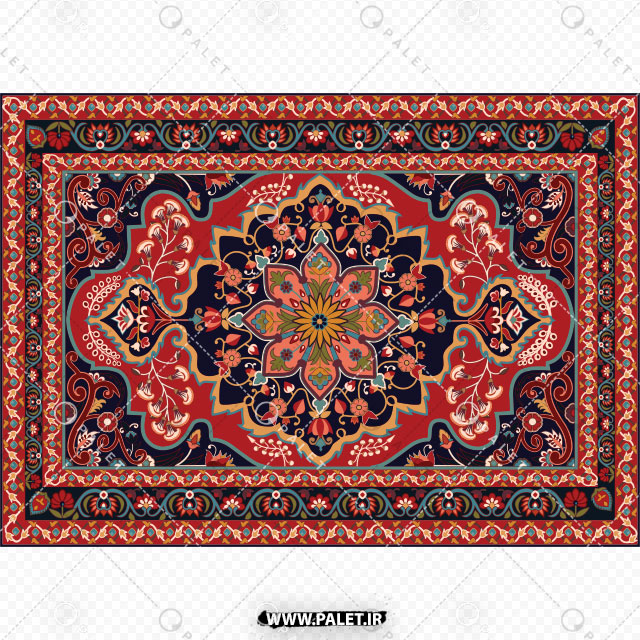 وکتور طرح نقش فرش ایرانی زیبا