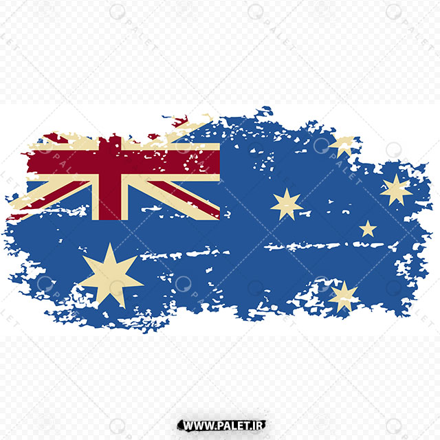 دانلود طرح لایه باز پرچم استرالیا با استایل کارکرده