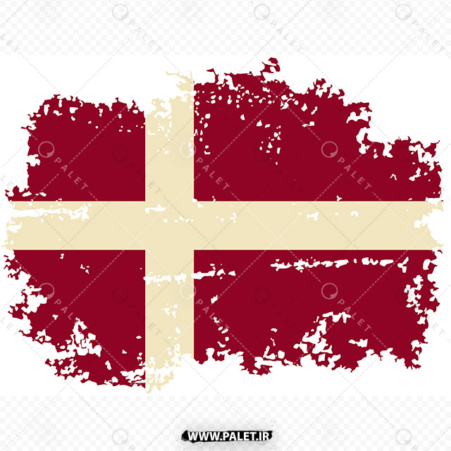 طرح نوستالژی پرچم کشور دانمارک