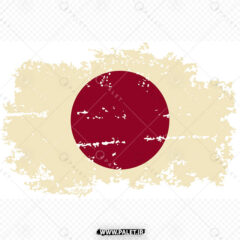 دانلود طرح پرچم کشور ژاپن با استایل قدیمی