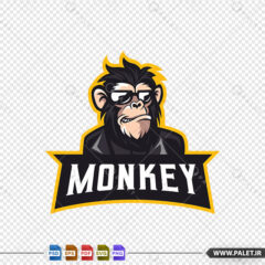 دانلود آرم طرح میمون با عینک