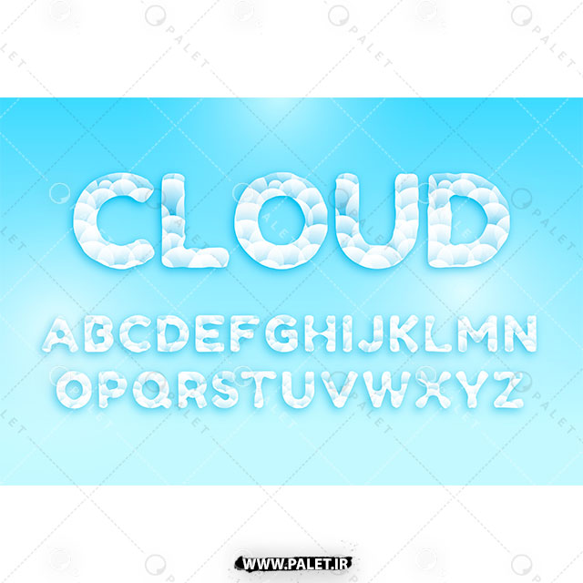 دانلود استایل متن خلاقانه طرح ابری