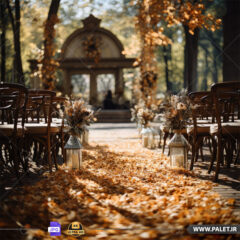 طرح jpg و png بکدراپ عروسی پاییزی در جنگل