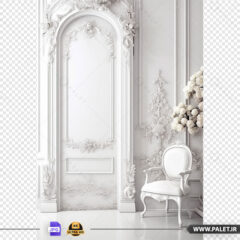 دانلود بکدراپ اتاق تزئینی و سفید با صندلی