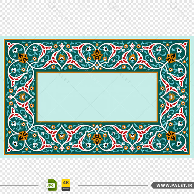 فایل jpg قاب افقی با طراحی اسلیمی