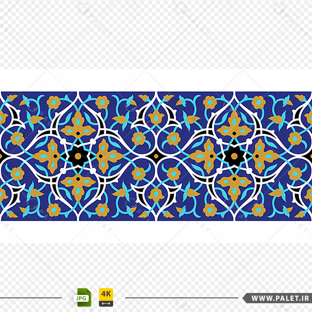 فایل تصویر اسلیمی و سنتی با خطوط رنگی