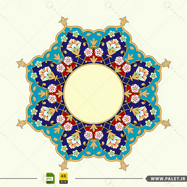 فایل تصویر قاب خورشیدی با طرح سنتی